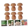 Gadpiparty 6pcs Mini Wood Mushroom DIY Craft Unfinished Smooth Figurines