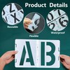 6 Inch Letter Stencils 42 Pcs ReusableTemplates Symbol Numbers Interlocking