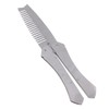 WOONEKY Stainless Steel Beard Comb Mustache Brush Men's Styling Tool