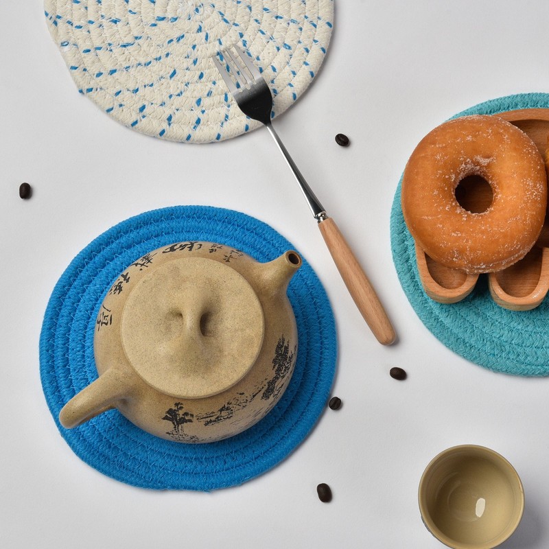 Kitchen Pot Holders Set Trivets Set 100% Pure Cotton Thread