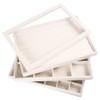 Coward Stackable Jewelry Trays Organizer Set with Clear Lid, Trays