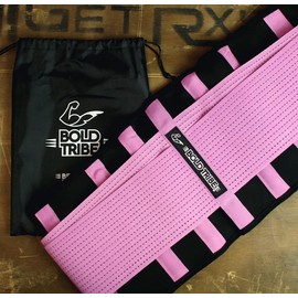 BOLD TRIBE Faja Reductora Doble Compresión Ejercicio Gym Crossfit y Entrenamiento Rosa Chica