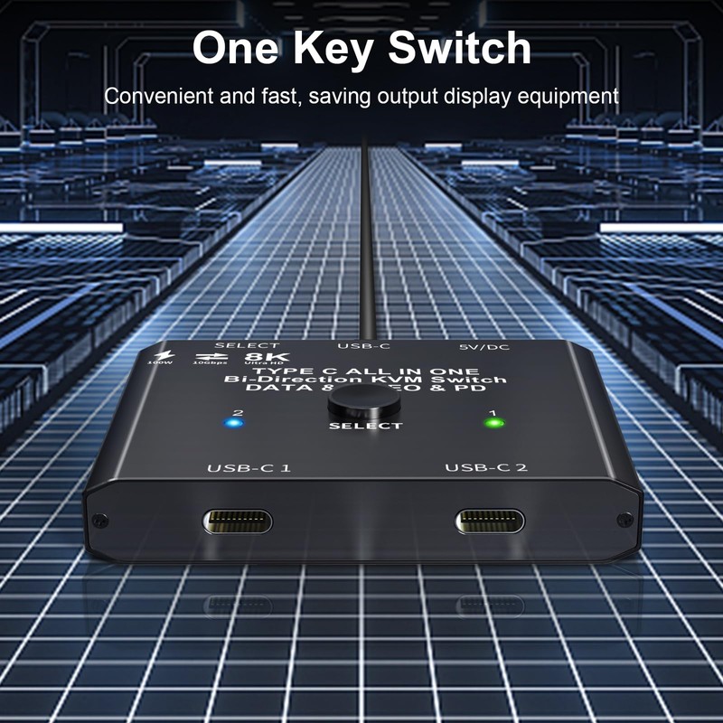 USB C Switch 2 PC 8K @ 60Hz 4K @