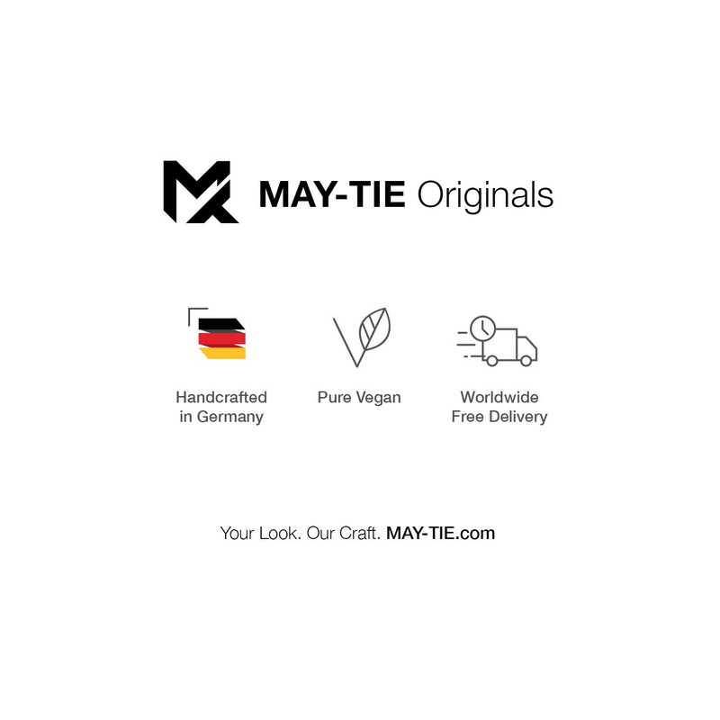 MAY-TIE Herren Fliege Set | Hochzeitsfliege vegan vorgebunden | Leinen