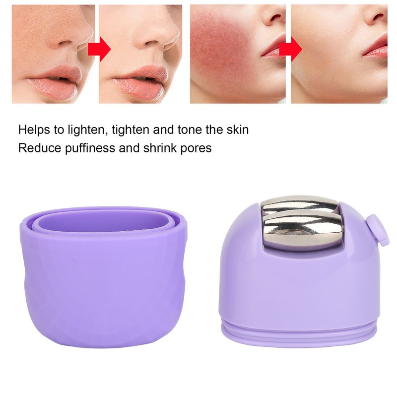 Ice Face Roller Tray Reusable Multifunctional Facial Massage Silicone Metal