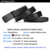 Men's Belt Automatic Sliding Buckle Belts Leather Sliding Ratchet Belt