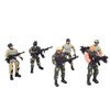 6PCs Movable Military Soldier Police Models with Joint and Weapons