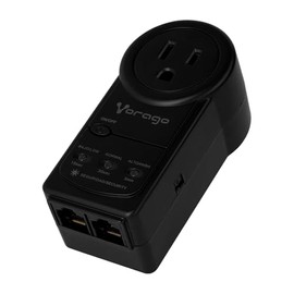 Protector de Voltaje Vorago AVR-300 con Supresor de Picos 900 Joules, 15A, 1800W, Delay Ajustable (15s/30s/3min), Protección contra Sobretensión - Ideal para PC, TV, Electrodomésticos y Oficina