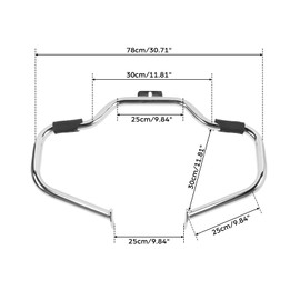TCMT Engine Highway Mustache Crash Guard Bar Fits For Harley Heritage Softail Classic FLSTC Fat Boy FLSTF 2000-2017 Softail Deluxe FLSTN 2005-2017 Softail Slim FLS 2012-2017