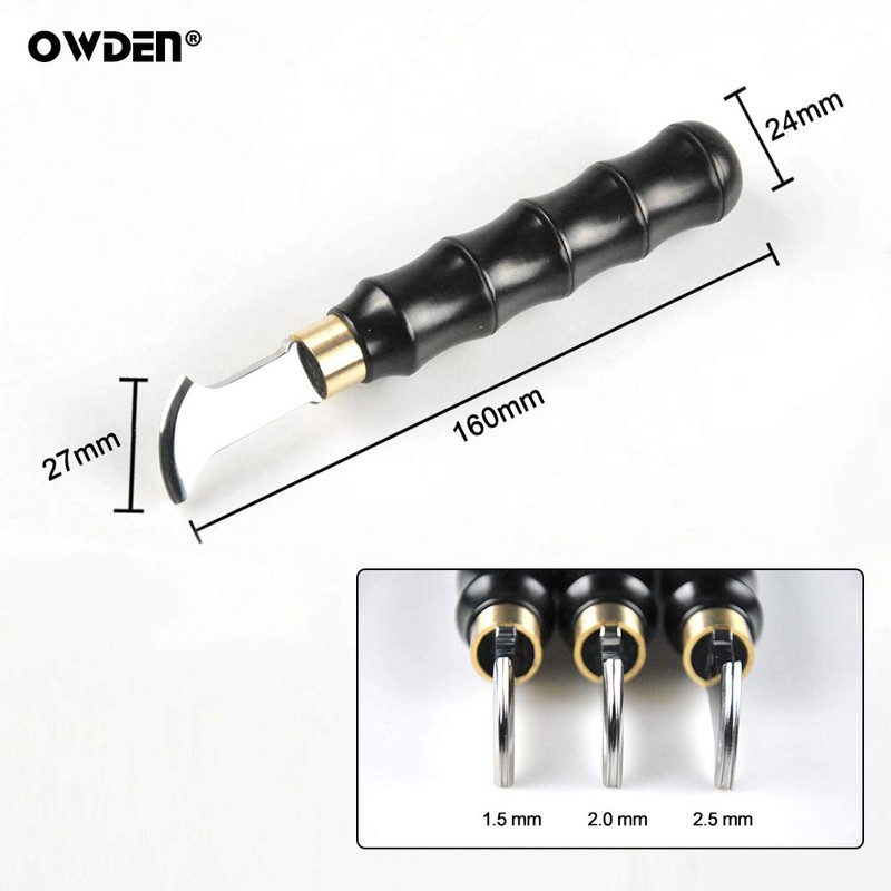 OWDEN Professional Leather Tools,Leather Edge Creaser,Used for Leather Edge Working