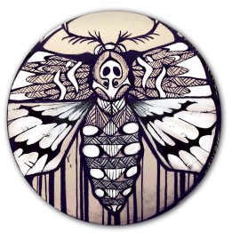 Unbranded DJ Moth Insect #2 Slip Mat 7" inch Slipmat Portablism Turntable x1