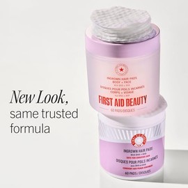 First Aid Beauty Ingrown Hair Pads Aftershave Treatment to Help Prevent Razor Bumps, Exfoliate Underarms & Bikini Area, Sensitive Skin