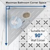 Qeke Corner Shower Shelves, 12” Recessed Tile Shower Shelf, 304