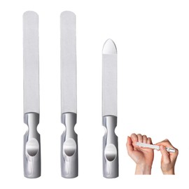 UAIAGM Stainless Steel Nail File with Anti-Slip Handle & Double Sided Heavy Duty Toenail Filer for Thick Toenails good Metal Nail Files for Natural Nails Strong Large Toe Fungal File for Women and Men