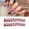 HAPVITAL 24 Pcs Nail Tips, Nail Tips, Popular, 3D Nail