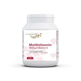 Vita World Multivitamin A-Z Without Vitamin K 120 Capsules Made in Germany