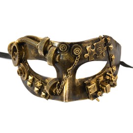 Couple Mask Steampunk half face Princess Charming Venetian Masquerade Mask