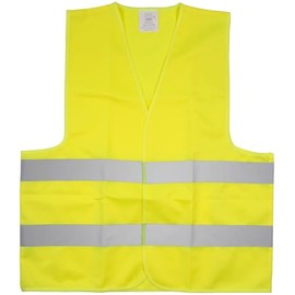 Lescars Set of 4 Car High Visibility Vests, European Approved According to EN ISO 20471 (Safety Vest Motorcycle, Safety Vest Car)