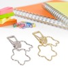 100pcs Binder Clips Gold Silver Flower Shape Metal Hollowed Long