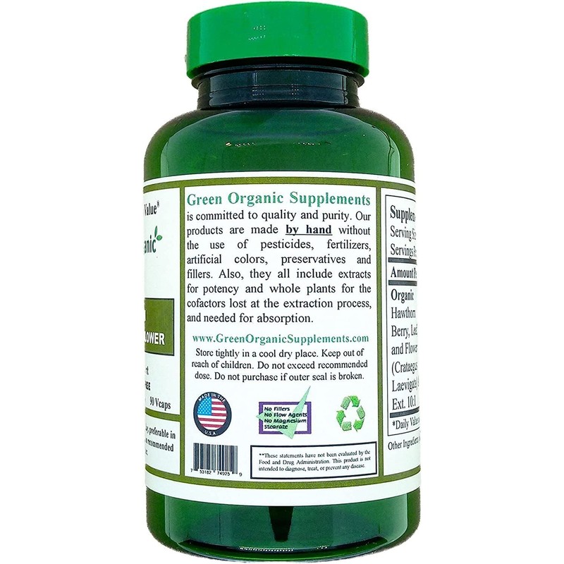 Green Organic Supplements White Willow Bark, 180 Vcaps, High Absorbable,