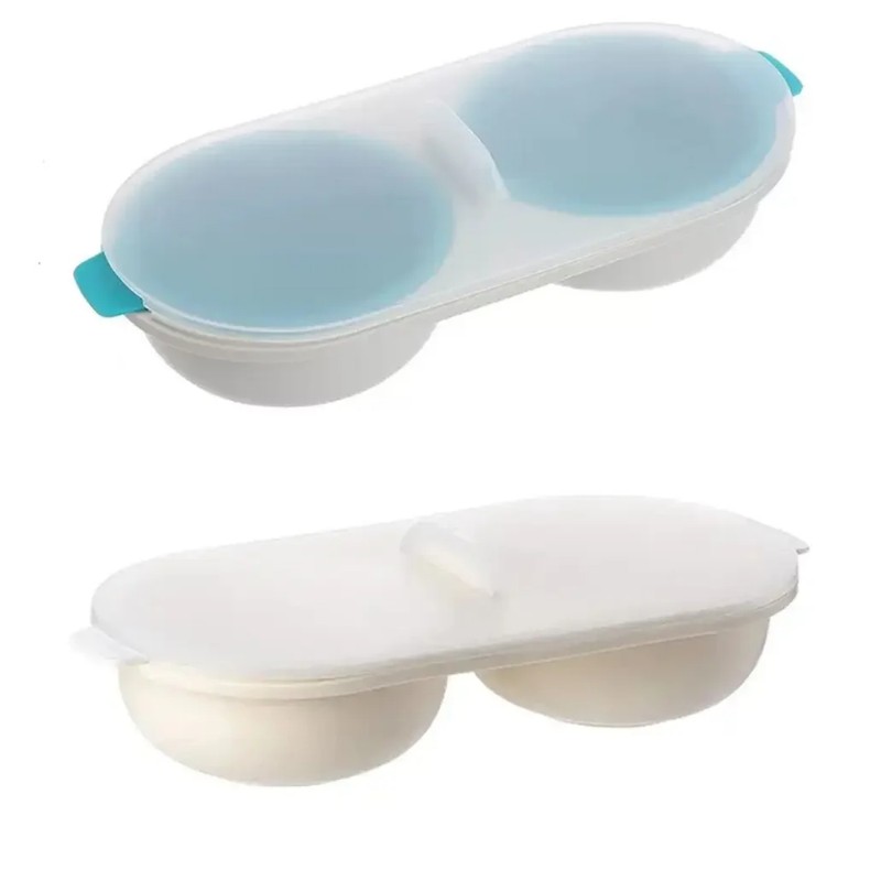 Microwave Egg Poacher for Quick Breakfasts – Double-Cup PP Egg