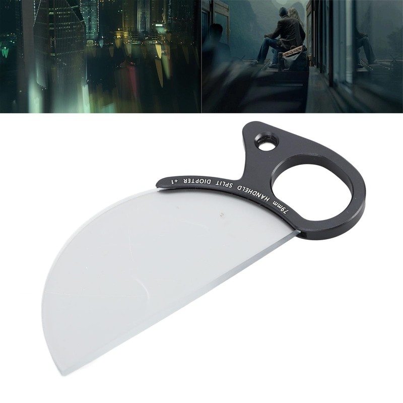 Handheld Split Diopter Filter, 79mm Foreground and 1 Blur Optical