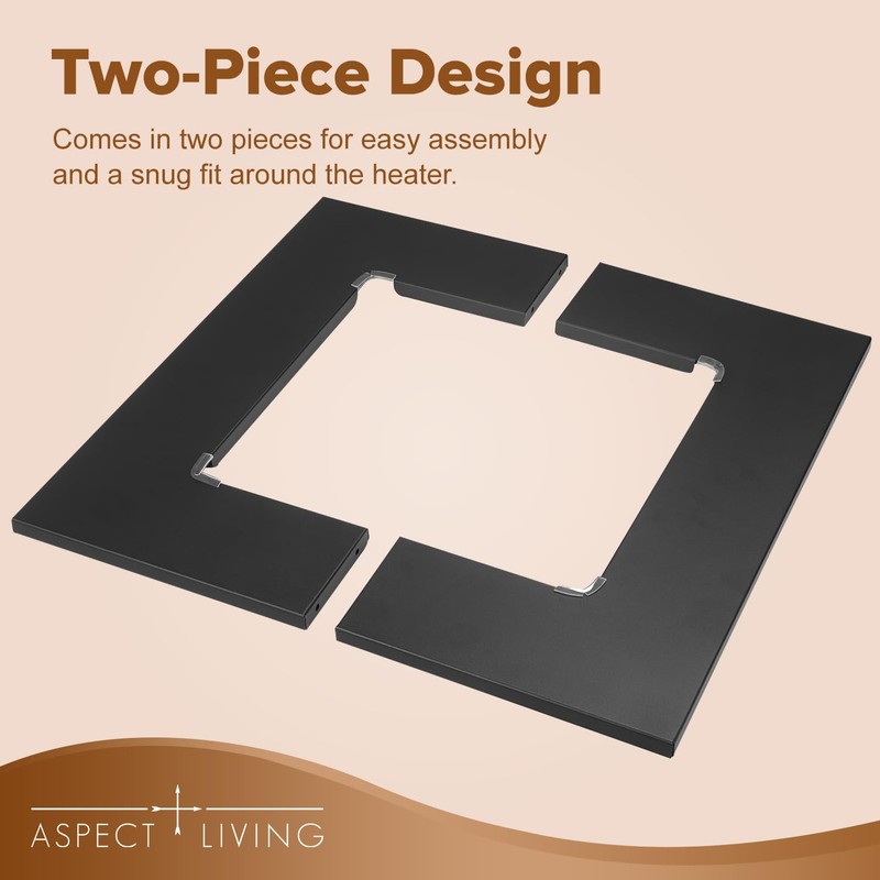 Aspect Living Pyramid Flame Patio Heater Accessory Table, Steel Construction,