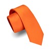RBOCOTT 2.4“ Orange Skinny Tie Business Wedding Slim Necktie for Men(6cm)