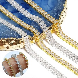 Nail Art Luxury Jewelry Luxury High-Quality Zircon Chain 10 Types - Zircon Chain - 08 / 네일아트 명품 쥬얼리 럭셔리 고급 지르콘 체인 10종 - 지르콘 체인 - 08