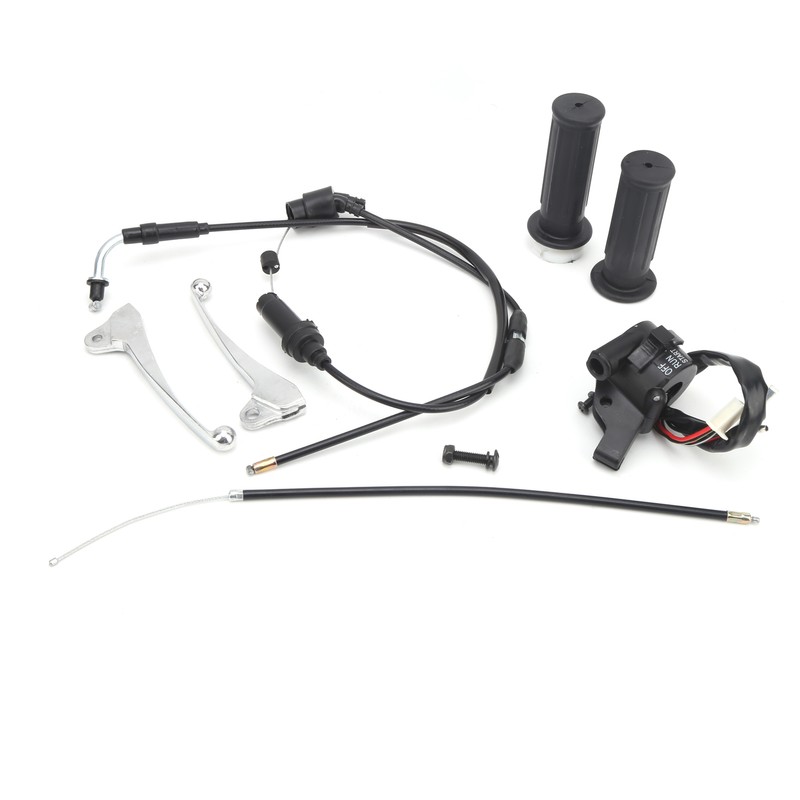 Throttle Grip Cable Brake Lever Ignition Switch Kit Fit for