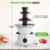 Nutrichef 3 Tier Chocolate Fondue Fountain - Electric Stainless Chocolate