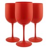 FOX&GRAPES Plastic Stemmed Wine Glasses | Unbreakable/Shatterproof, Reusable, Food Safe,