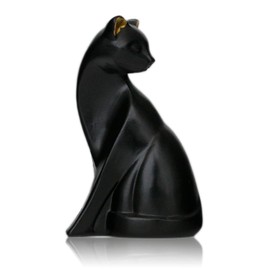 Wisifayardin Black Cat Figurines - Cat Statue - Whimsical Cat Decor for Cat Lover - Cat Room Decor - Egyptian Bastet Cat - 3'' L X 2'' W X 5'' H