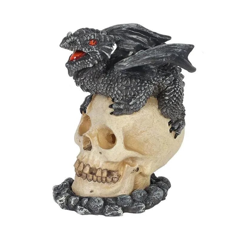 Incense Cone Burner | Black Dragon & Skull By Ann