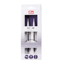 Prym Ergonomic Design Circular Knitting Pins/Needles, Metal, Multi-Colour, 8 mm, 80 cm Length