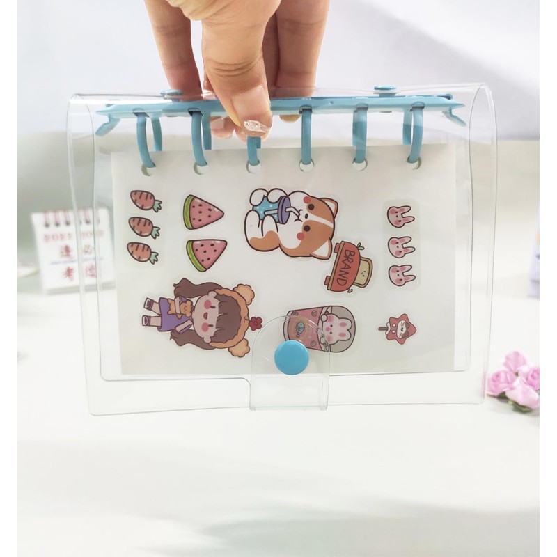 Clear Binder Cover A7 6 Holes PVC M6 Notebook Shell