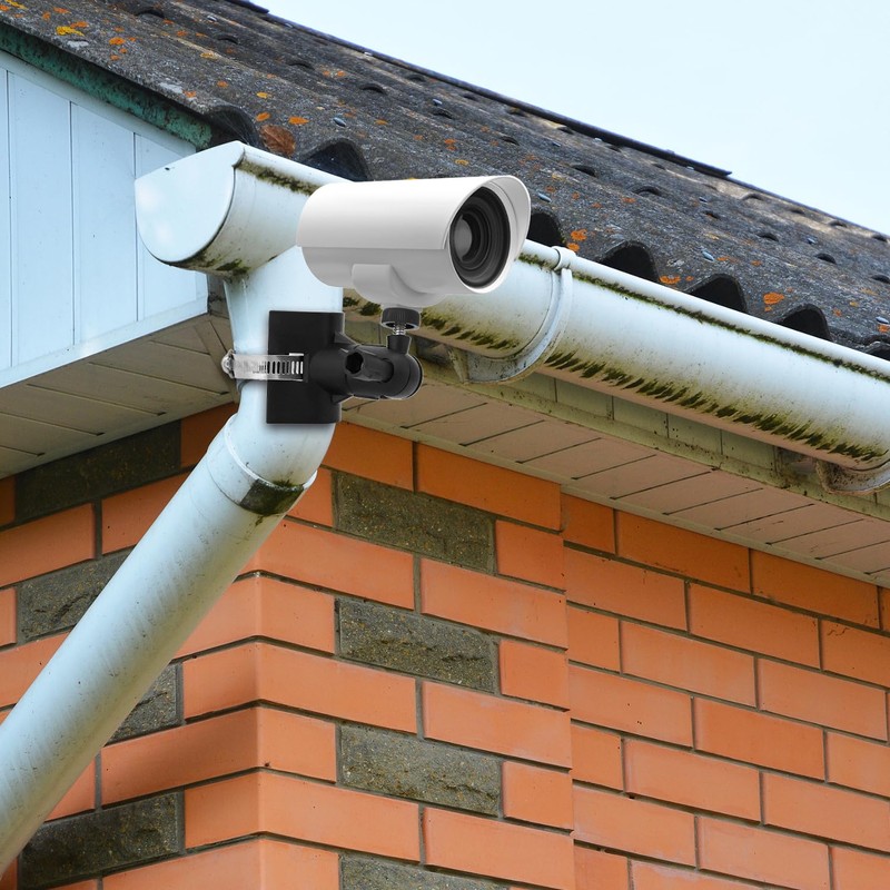 QWORK® Universal Mast-Mount Bracket for Security Cameras with 4 Loops