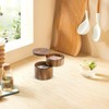 Salt Box Swivel Lid,Sea Salt Container Box Built-in Spoon -
