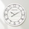 Presentime & Co Classic Farmhouse Shiplap Clock, 19.5 inch, Galvanized