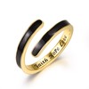 KINGWHYTE Faith Hope Love Ring 925 Sterling Silver Adjustable Hug