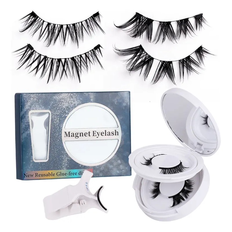 Kit De Pestañas Magnéticas Reutilizables Con Aplicador