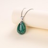 Coai Women's 925 Necklace with Angel’s Teardrops Pendant, Silver, Malachite