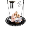 Hishine 43" Saucer Tree Swing for Kids, 360° Rotate Waterproof
