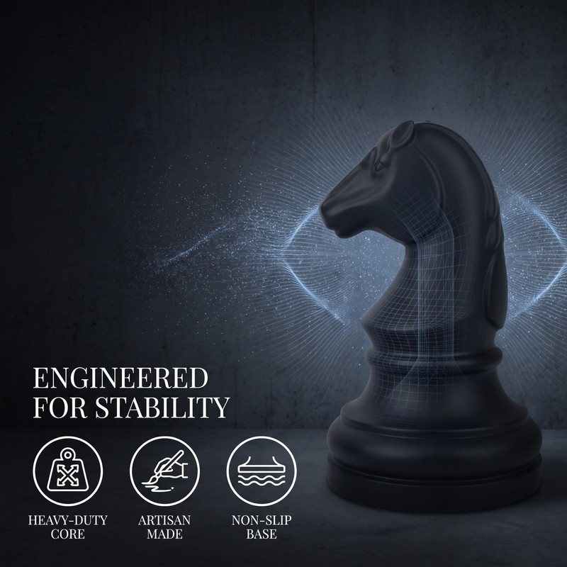 Carchistan Chess Bookends Novelty Book Holders, Decorative Book Ends Modern