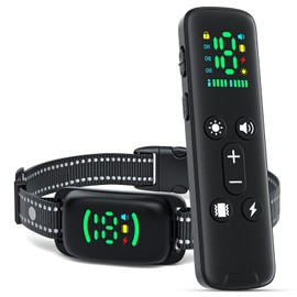 CatChews Dog Training Collar with Remote for 8-120 lbs Medium Large Dogs, 4500FT Rechargeable IPX7 Waterproof e Collars with Light (0-3), Beep (1-8), Vibration(1-18), Safe Static(1-18)