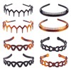 Set of 8 Unisex Hard Plastic Sharks Tooth Headband Hair