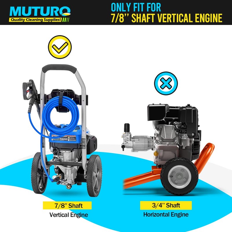 MUTURQ Vertical Pressure Washer Pump 7/8" Shaft, 3000 PSI, 2.5