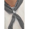 Komonee Tie Neck Ring Loop Clasp Silver Colour With Grey