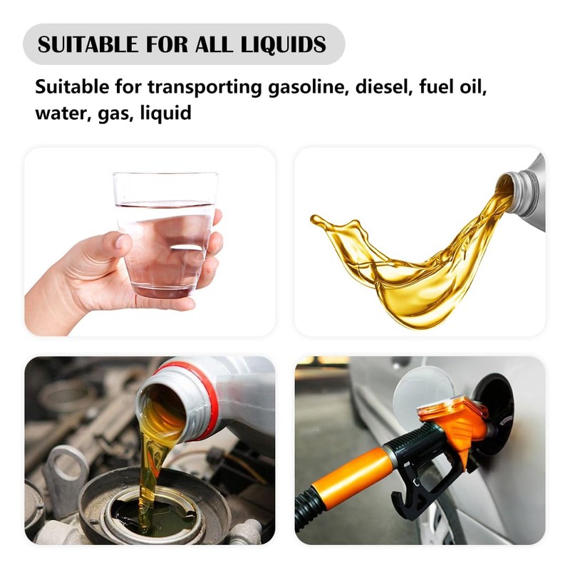 Siphon Hose with Hose Clamp,1.8mx15mm Automatic Transfer Gas Siphon Pump,Multi-Purpose