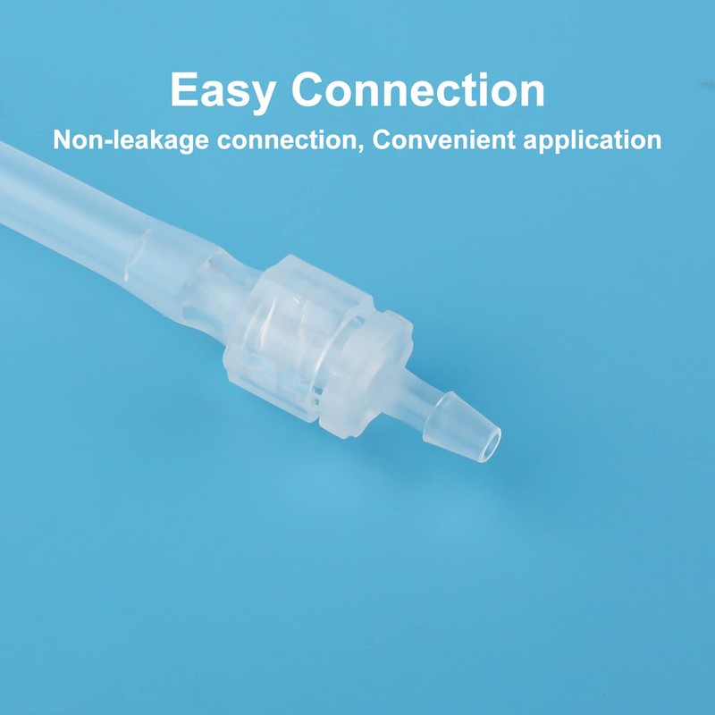 30pcs Syringe Adapter, Clear Female Luer Lock 1/8" Luer Lock